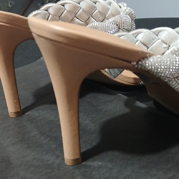 Torrid Silver Metallic Braided Sandals NWT - Picture 3 of 5